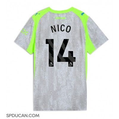 Zenski Nogometni Dres Manchester City Nico Gonzalez #14 Rezervni 2025-26 Kratak Rukav Zenski Nogometni Dres Manchester City Nico Gonzalez #14 Rezervni 2025-26 Kratak Rukav